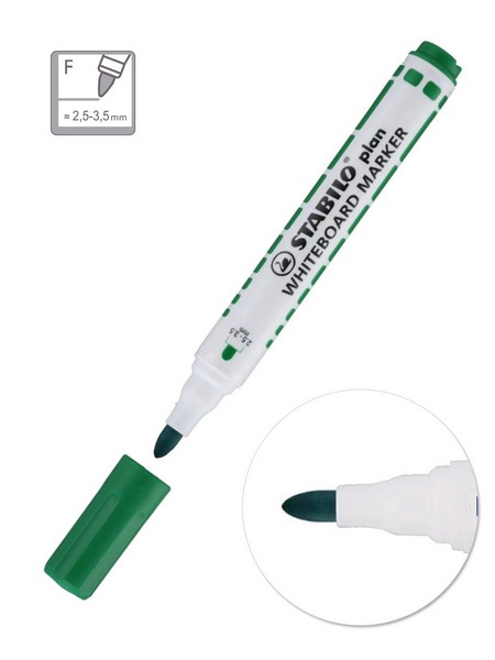 Маркер для письма по доске Stabilo 641 зеленый с круглым острием