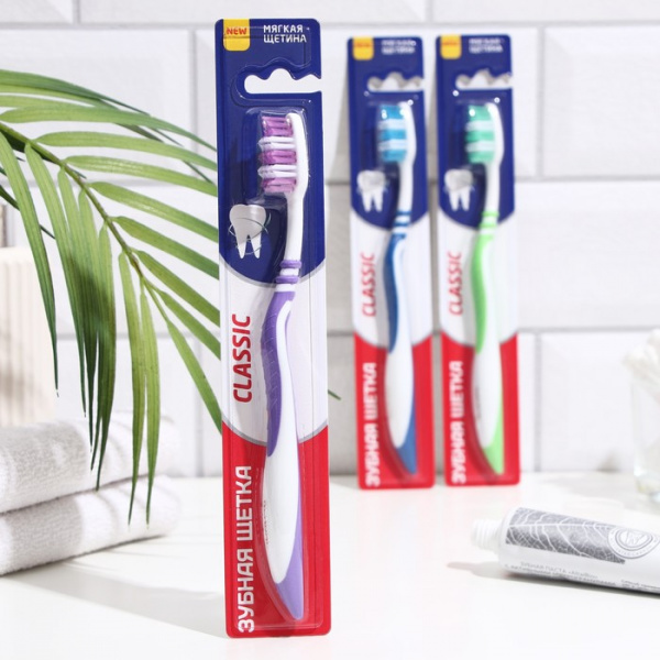 Зубная щётка Rendall Classic, мягкая, микс, 1 шт. /3726200