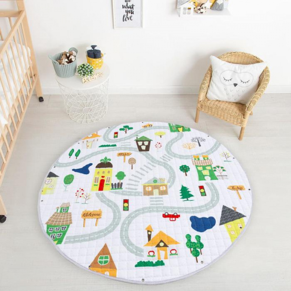 Ковер Крошка Я Город d=140 см,100% п/э/6920428