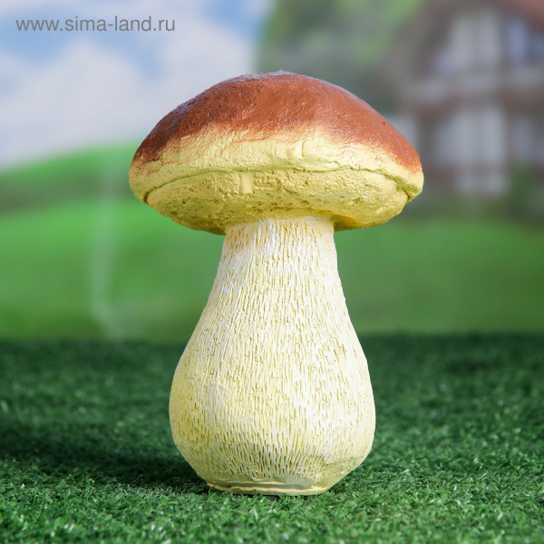 Садовая фигура "Гриб белый один малый" 16см /4074869