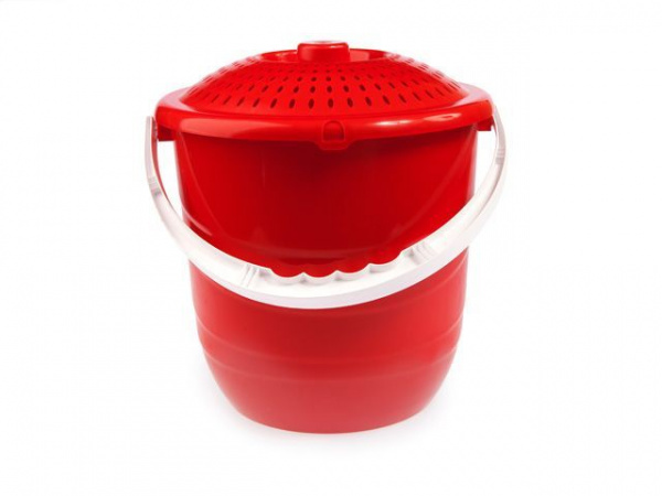 Ведро Practic lux (Практик люкс) с крышкой 12 л, роза, BEROSSI