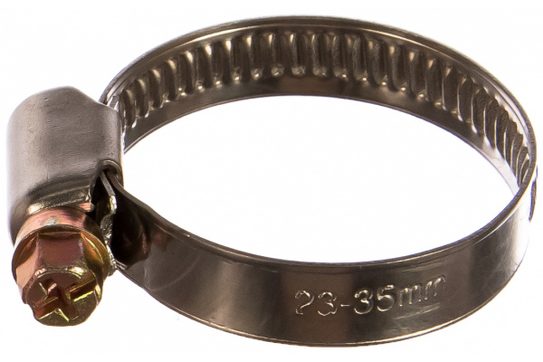 Хомут обжимной 23-35 мм (нержавеющая сталь со сваркой)/64279