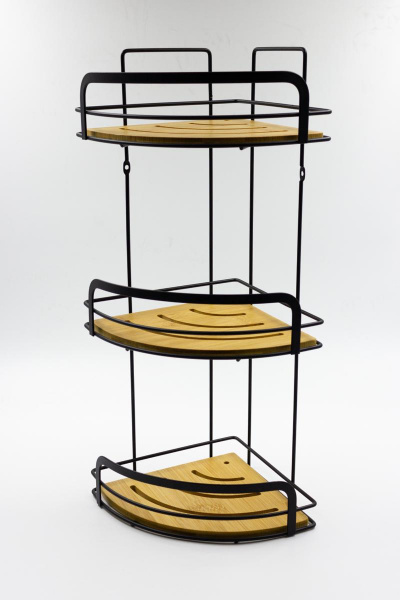 УГЛОВАЯ ПОЛКА  3-ЯРУСНАЯ, БАМБУК