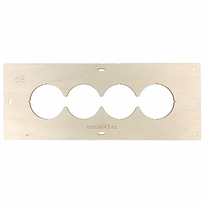 Шаблон для разметки установочных коробок на 4 отверстия 68мм