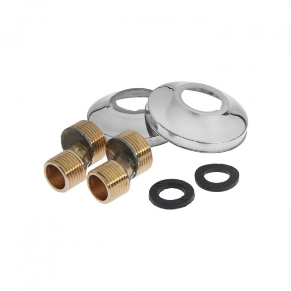 Эксцентрики для смесителя ZEIN, латунь, матовые отражатели, с прокладками, набор 2 шт /6969799