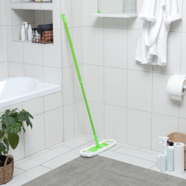 Швабра для мытья пола плоская, насадка из микрофибры 38×8 см /5308310