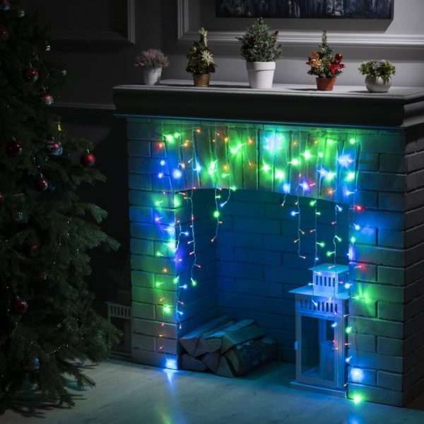 Гирлянда «Бахрома-арка» 1×1 м, свечение мульти, 8 режимов, 220 В /1080429