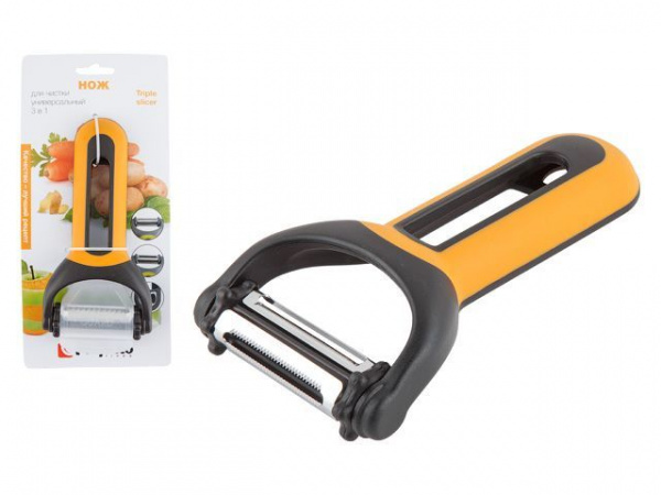 Нож для чистки универсальный 3 в 1 Triple slicer (Трипл слайсер) (Хенди), PERFECTO LINEA (21-073000)