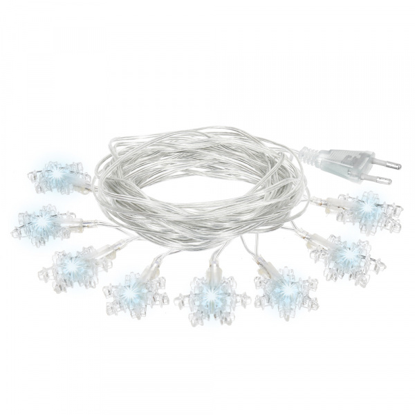 Электрогирлянда "Снежинки" 80 холодных LED ламп/55082
