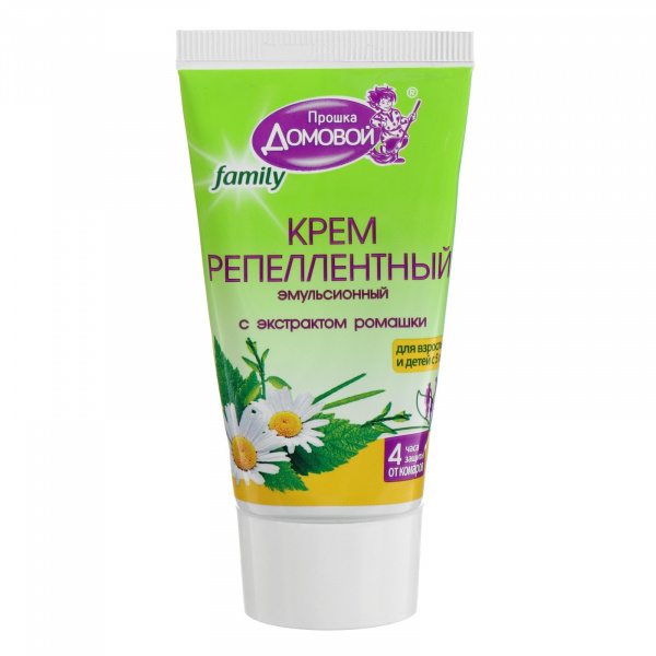 Крем репеллентный от комаров "Домовой Прошка", с экстрактом Ромашки, 50 мл /103141