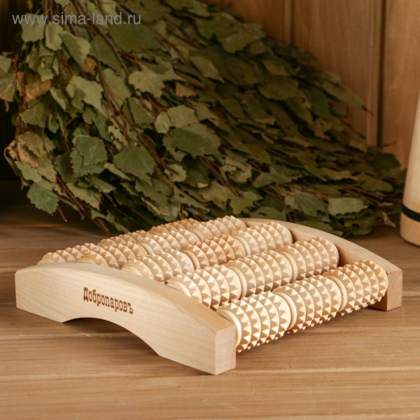 Массажер банный для ног "Добропаровъ" роликовый, комбинированный, средний/2998474