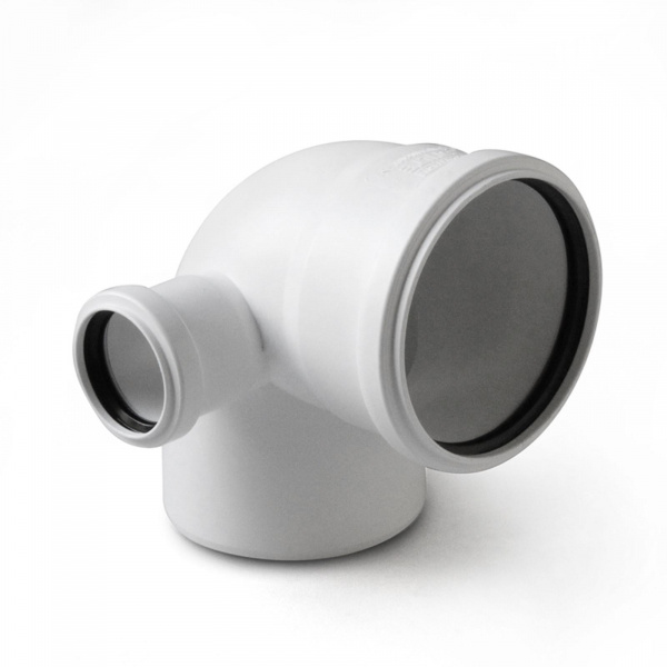 Отвод с выходом левый Stilte Белый 110x50/87,5