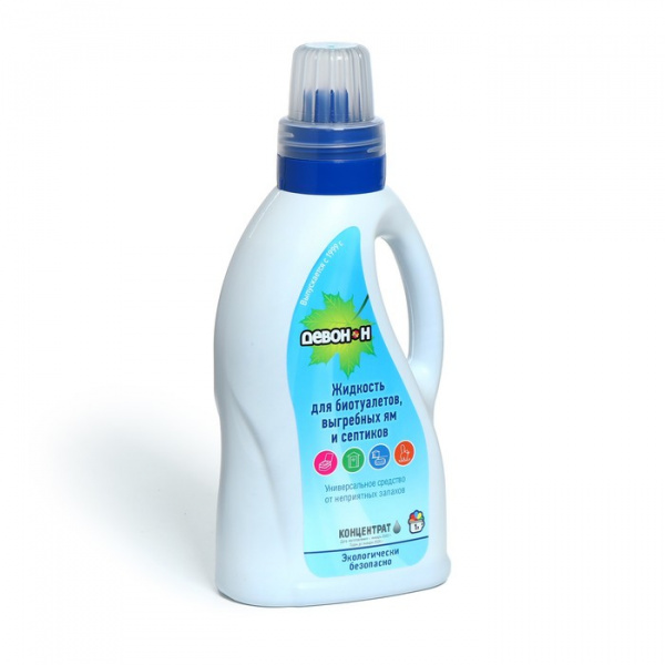 Жидкость для дачного туалета, септика, выгребных ям, биотуалета, 1 л, «Девон-Н», концентрат/2933750