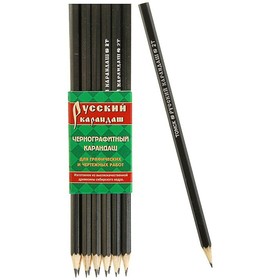 Карандаш чернографитный "Русский" черный 1174249