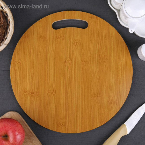 Доска разделочная Доляна «Цинза», d=30 см, толщина 0,8 см/4145038