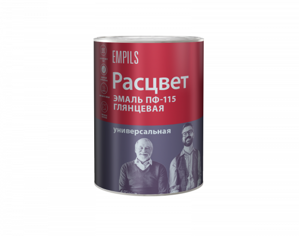 Эмаль ПФ-115 красная. ТЗ "РАСЦВЕТ" 0.9 кг