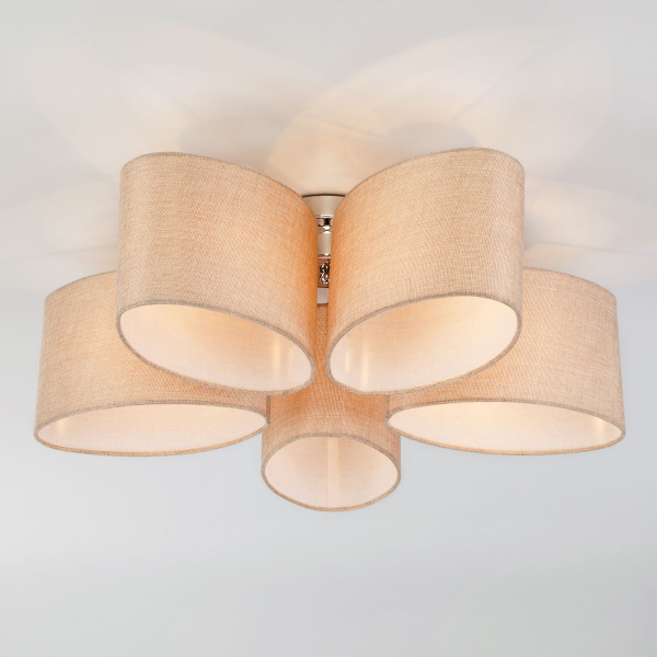 Потолочная люстра с овальными абажурами 60083/8 хром