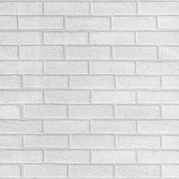 Панель МДФ с тиснением 930х2200х6 мм Кирпич белый под покраску White 00