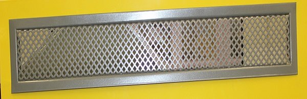 Решетка вентиляционная 100х200 с сеткой /хром/452д
