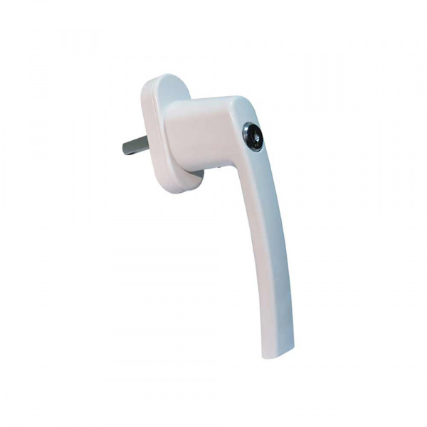 Ручка для пластиковых окон с ключом /белая /HERMO/739г