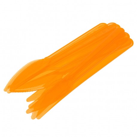 Нож прозрачный оранжевый