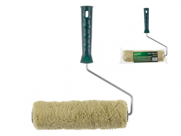 Валик "ПОЛИАКРИЛ ЗЕЛЕНЫЙ" 42-240мм с ручкой 6мм ВОЛАТ/22080-240