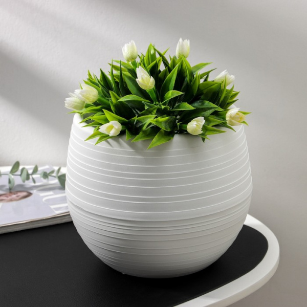 Горшок для цветов «Япония», 3 л, цвет белый /4964806