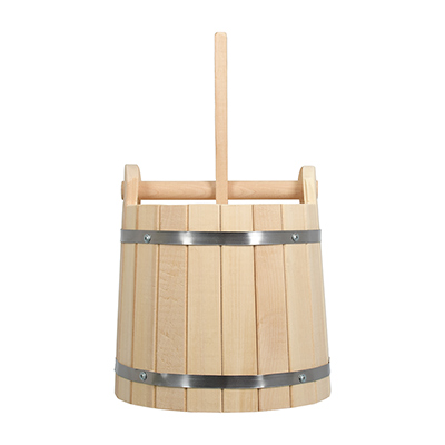 Кадка для воды и заготовки солений 10 л. с замком и гнётом, липа, "Банные штучки" 32702