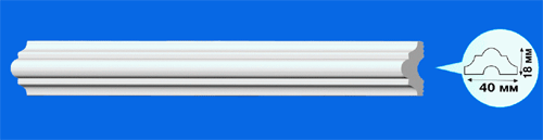 Плинтус потолочный I-40 2м (багет)