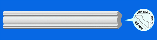 Плинтус потолочный Z-40 2м