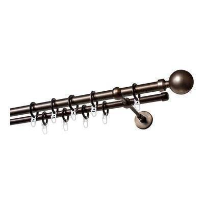 Карниз 654 двухрядный D25 280см Шоколад