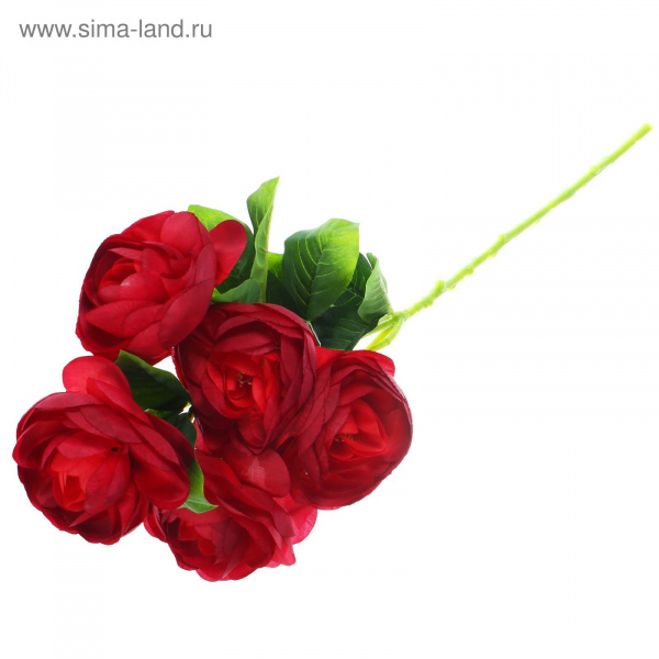 Цветок "Роза-купавка" 8*55см, бордовая   1659316