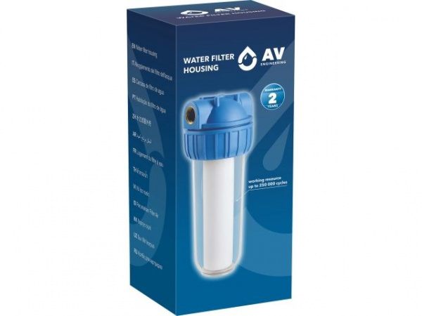 Колба фильтр 10" с прозр. корп. 1/2", AV Engineering (AVE119H12)