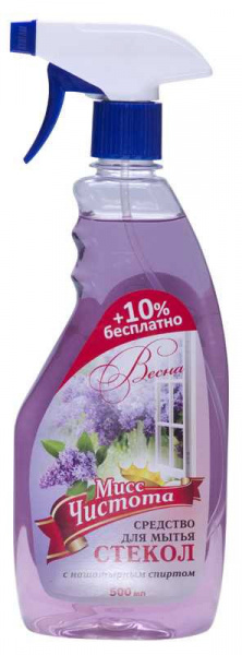 МИСС ЧИСТОТА для мытья стекол Весна 750мл.