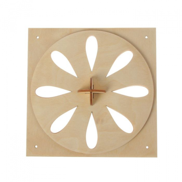 Вентиляционная крышка (решетка) с поворотным блоком, 13х13см   2670825