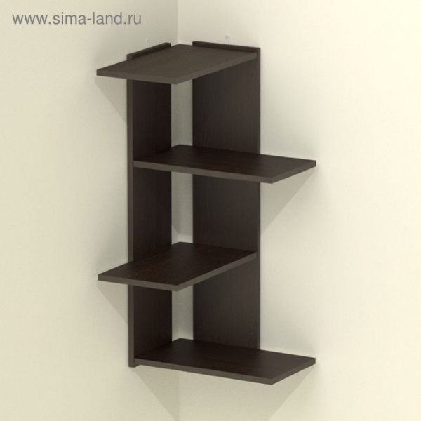 Полка угловая 436х436х850 венге /1569703