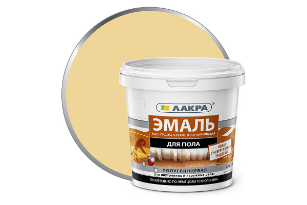 Эмаль акриловая для пола Бежевый 0,9кг Л-С