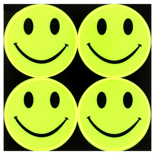 Наклейка светоотражающая для детской безопасности "Смайлики" 1274452