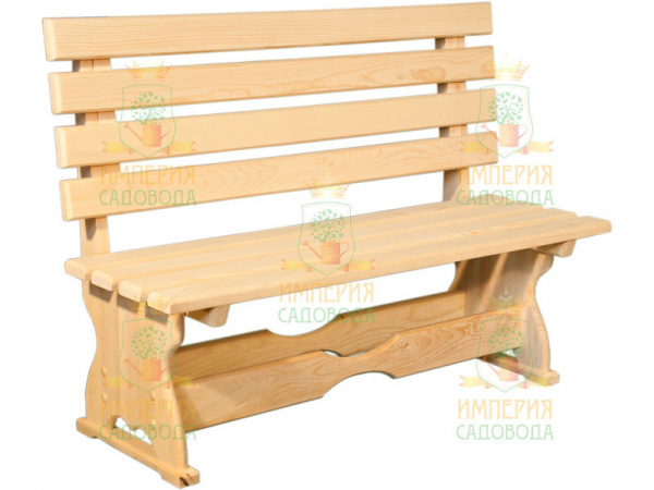 Лавочка кедровая со спинкой 1500х400х445