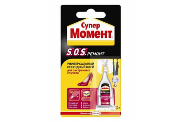Клей Момент Супер SOS ремонт 1,5гр /604847