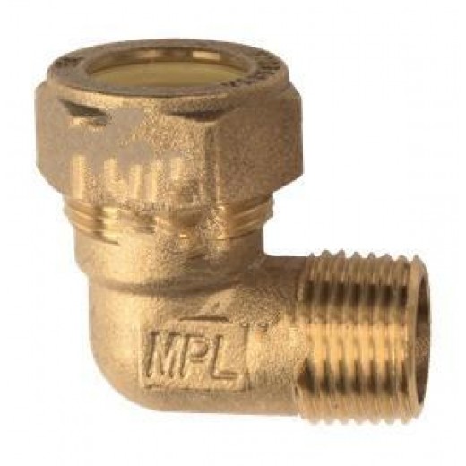 Угольник для труб из нержавеющей стали EМ 15х1/2 НР