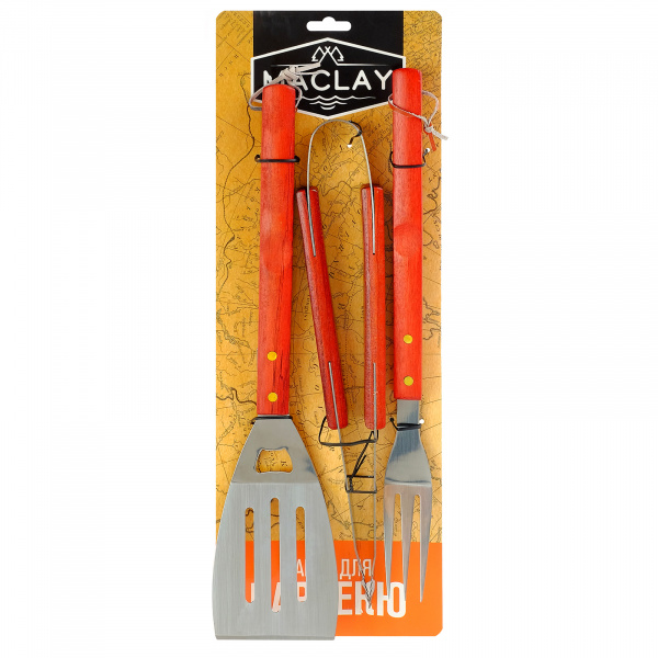 Набор для барбекю (лопатка,щипцы,вилка).134214