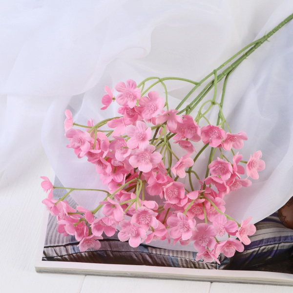 Цветы искусственные "Силена" 2х60 см, розовый /5378592