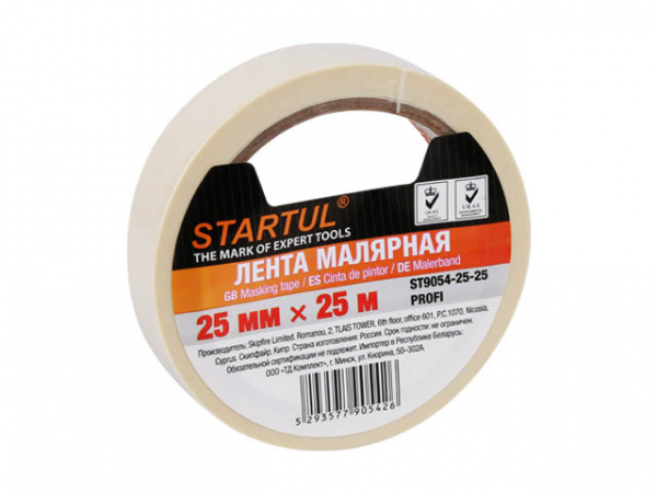 Лента малярная 25ммх25м STARTUL PROFI (ST9054-25-25)
