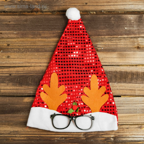 Колпак новогодний «Рожки», с очками/4243266