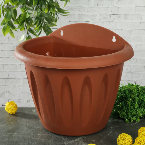 Кашпо настенное Martika «Фелиция», 3,2 л, d=24 см, цвет терракот/1355456