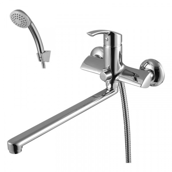 Смеситель LM1151C универсальный с плоским изливом 300мм картридж 35мм  (Чехия)