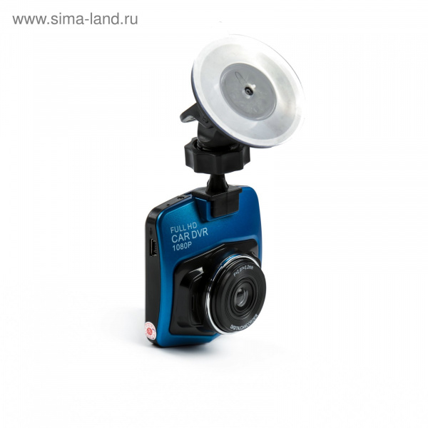 Видеорегистратор автомобильный, разрешение 1080Р, TFT 2.3 угол обзора 120гр. синий/3043387