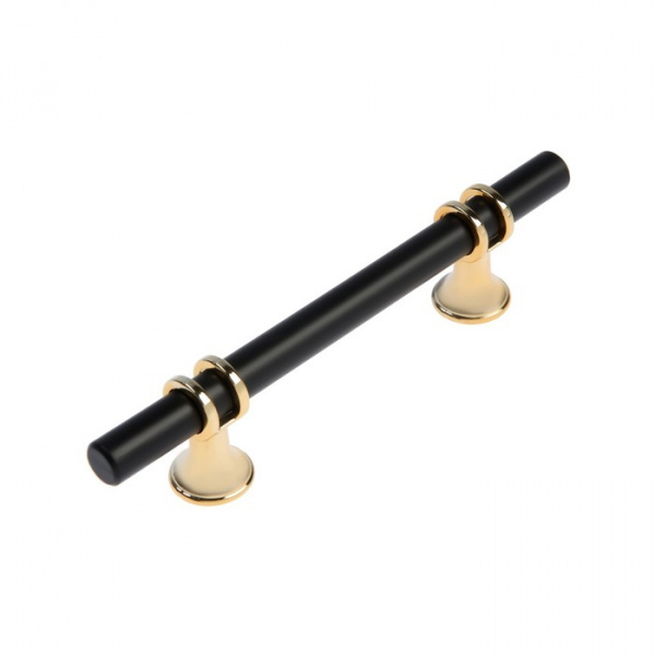 Ручка скоба CAPPIO, м/о 96 мм, d=12 mm, пластик, цвет золото/черный/9047419