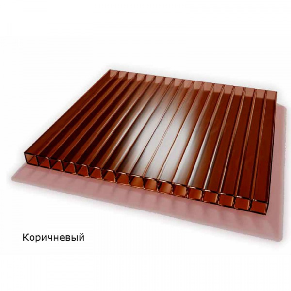 Сотовый поликарбонат коричневый 6мм*2,10м*6м